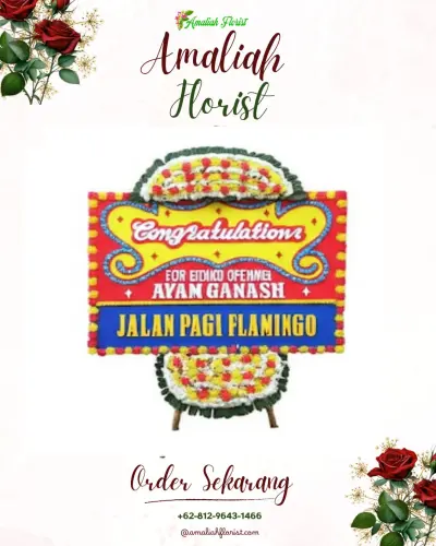 Bunga Papan Congratulation di Kampung Pelita